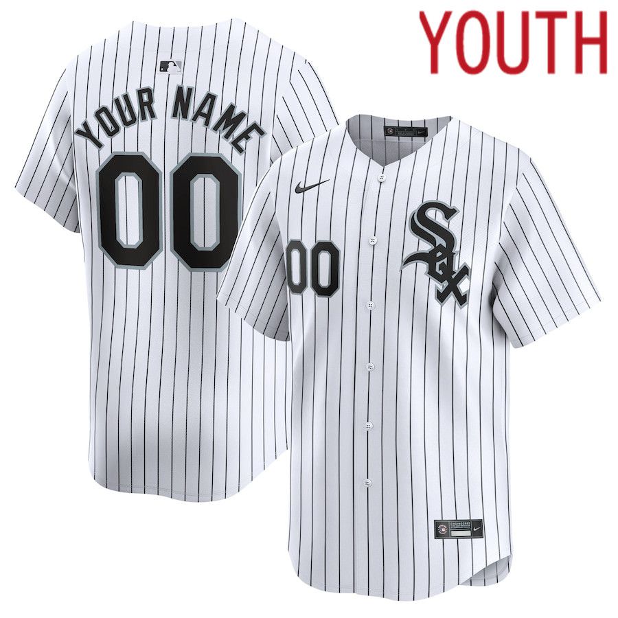 Youth Chicago White Sox Nike White Home Limited Custom MLB Jersey